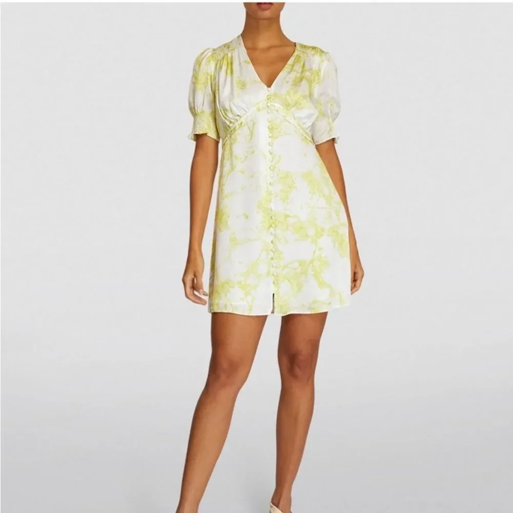 NWT ALLSAINTS | Citrus Yellow Demi Marama‎ Dress 6